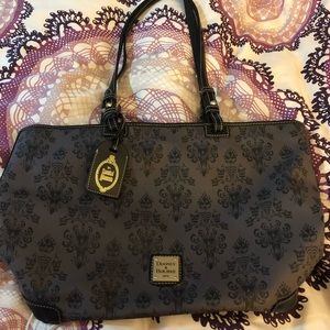 Dooney & Bourke Disney Haunted Mansion Grey Wallpaper Tote